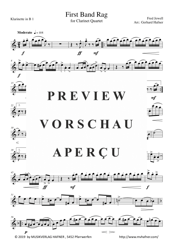 Product gallery: Page 4 of 9 First Band Rag, , (Clarinet Quartet)