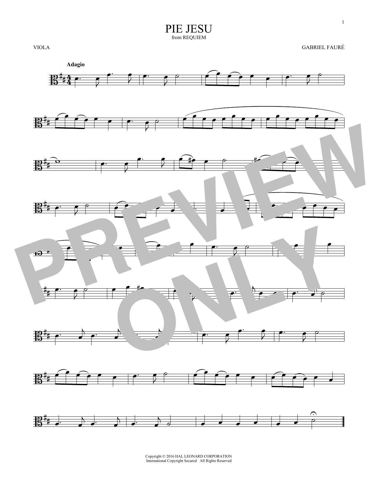 Product gallery: Page 1 of 1 Pie Jesu, Gabriel Fauré