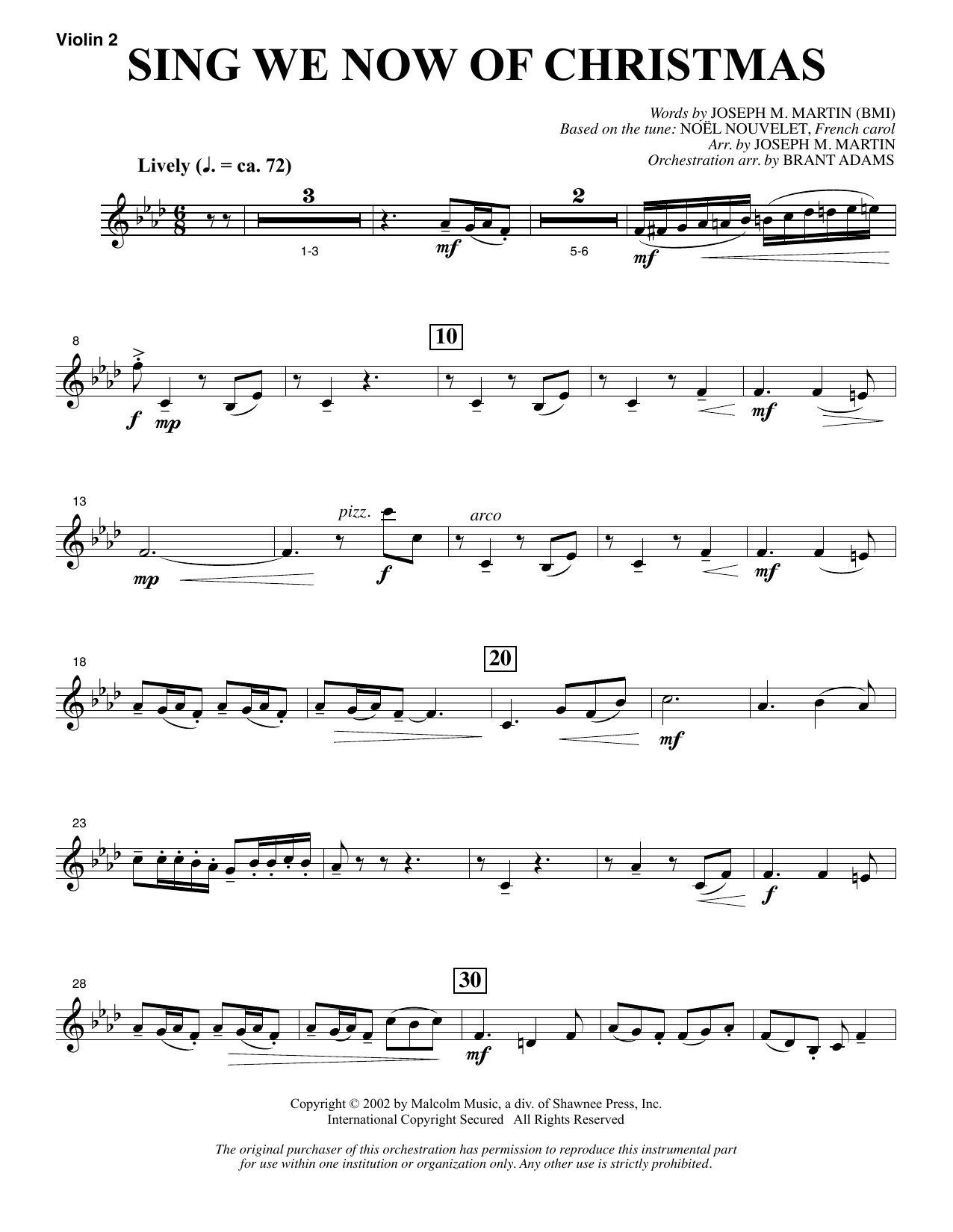 Produktbild zu: Sing We Now Of Christmas (from Morning Star) - Violin 2
