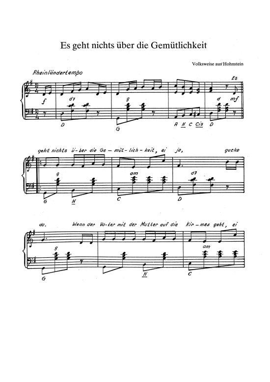 Product picture to: Es geht nichts über die Gemütlichkeit Volksweise aus Hohnstein