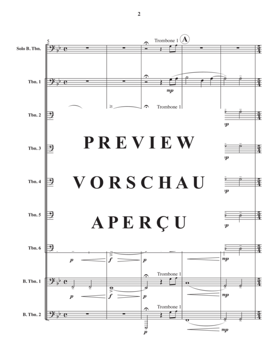 Product gallery: Page 4 of 21 Songs of the forest , , (Trombone ensemble 8 parts + bass trombone solo)