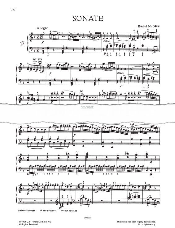 Produktgalerie: Seite 1 von 1 Piano Sonata No. 19 In F Major K547A, Wolfgang Amadeus Mozart, Klavier