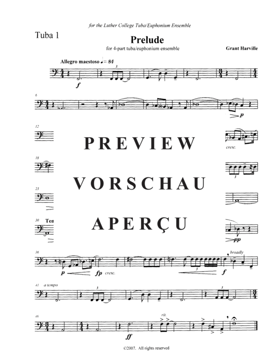 Product gallery: Page 12 of 13 Prelude , , (Tuba Quartett EETT)