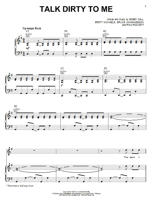 Produktgalerie: Seite 1 von 1 Talk Dirty To Me, Poison, Melodieinstrument