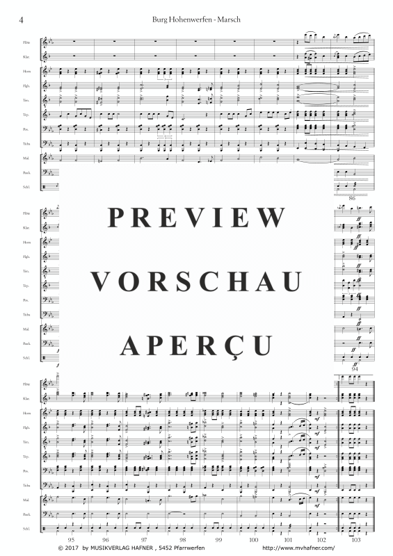 Product gallery: Page 9 of 11 Burg Hohenwerfen-Marsch, , (large wind orchestra)