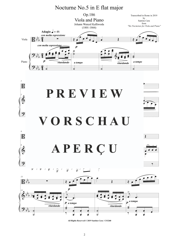 Produktgalerie: Seite 3 von 11 Nocturne Nr.5 Op.186, , Viola und Klavier