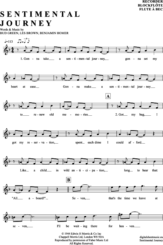 gallery: Sentimental Journey , London, Julie, (recorder)