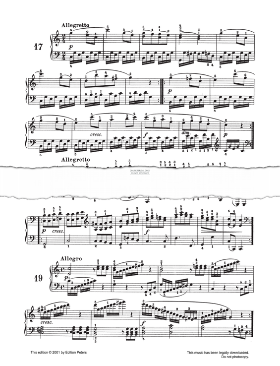Produktgalerie: Seite 1 von 1 Allegretto Op. 139 No. 17, Carl Czerny, Klavier