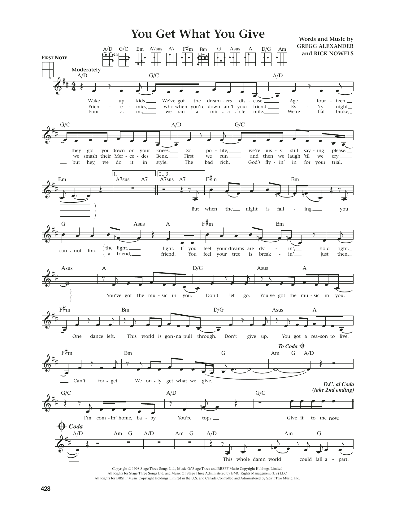 Produktgalerie: Seite 1 von 1 You Get What You Give (from The Daily Ukulele) (arr. Jim Beloff), New Radicals, Ukulele