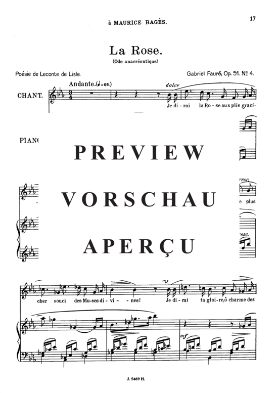 Product gallery: Page 2 of 6 La rose Op.51 No.4, Medium Voice, , Medium Voice and Piano