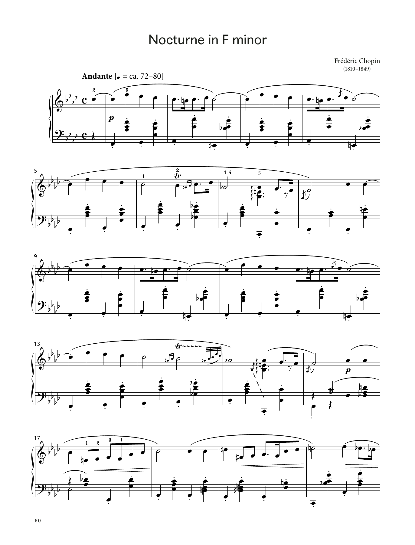 Product picture to: Nocturne in F minor, Op. 55 No. 1 (LCME Piano 2018 Grade 8 List B)