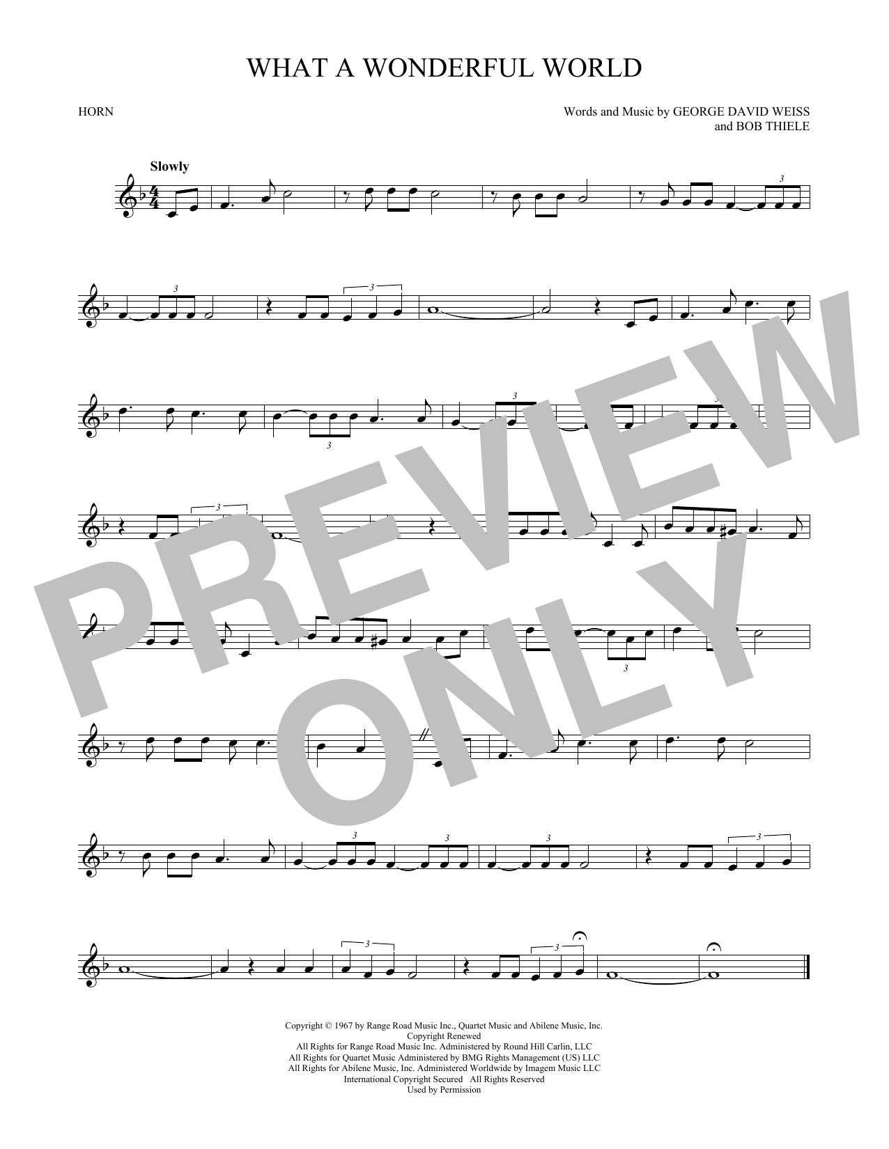 Produktgalerie: Seite 1 von 1 What A Wonderful World, Louis Armstrong, Horn