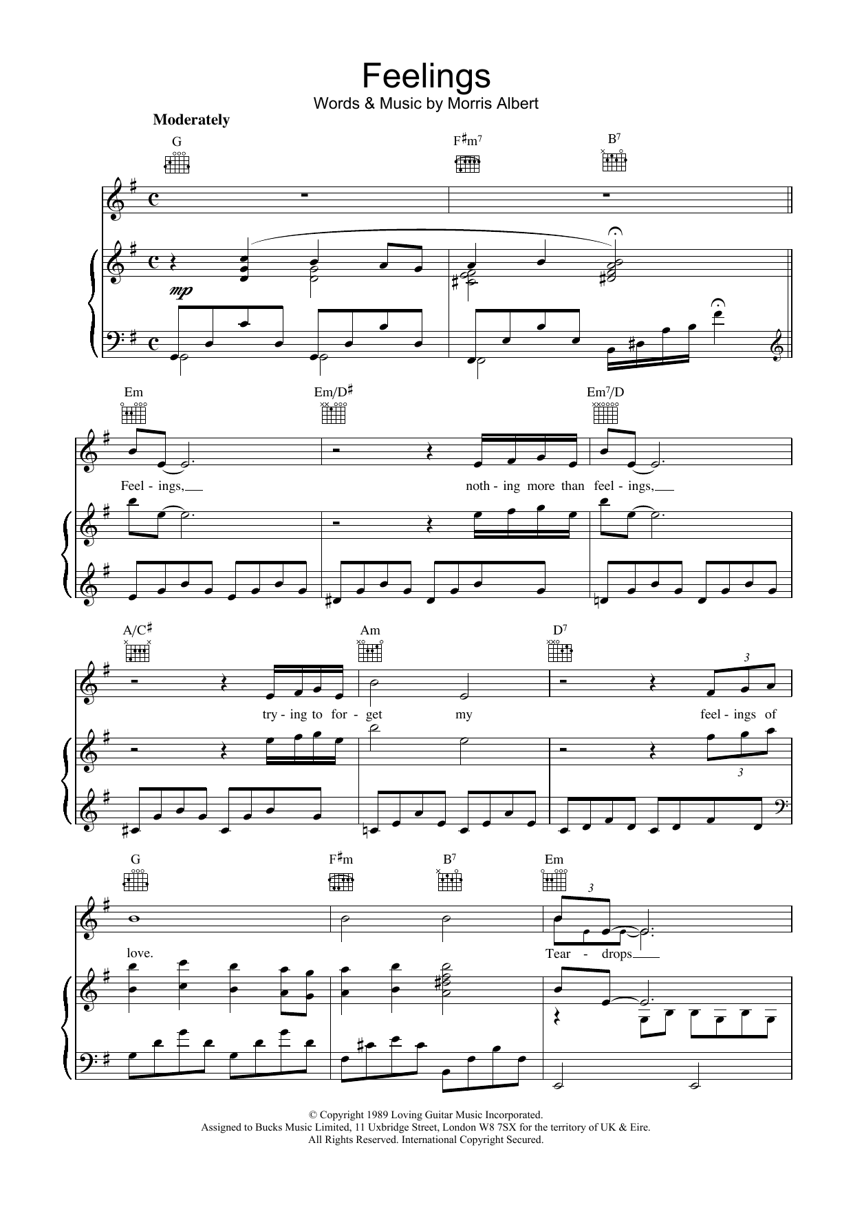 Produktgalerie: Seite 1 von 1 Feelings (Dime), Morris Albert, Gesang, Gitarre, Klavier