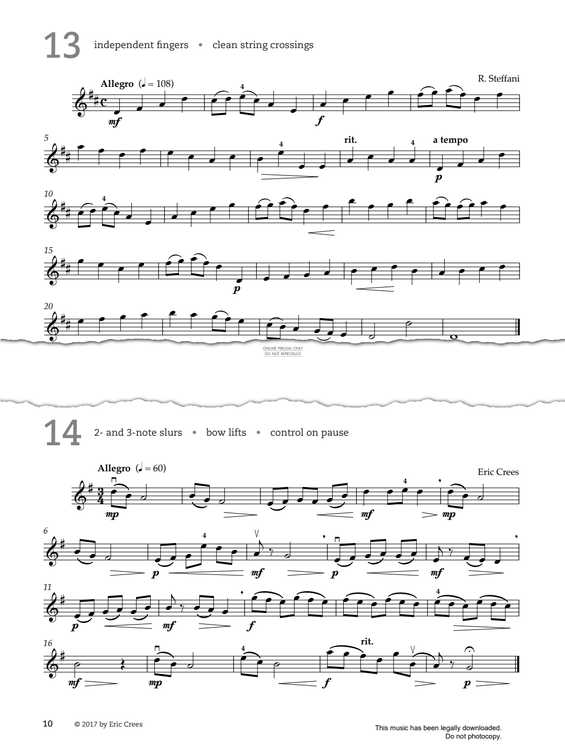 Produktgalerie: Seite 1 von 1 Study No.14 Allegro (from '80 Graded Studies For Violin Book One'), Eric Crees, Violine