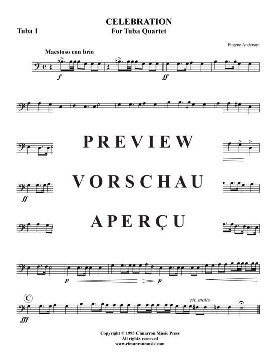 Product gallery: Page 7 of 8 Celebration , , (Tuba Quartet: 2x Baritone, 2xTuba)