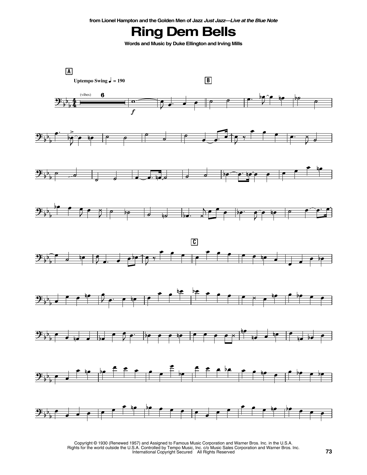 Produktgalerie: Seite 1 von 1 Ring Dem Bells, Lionel Hampton, Kontrabass