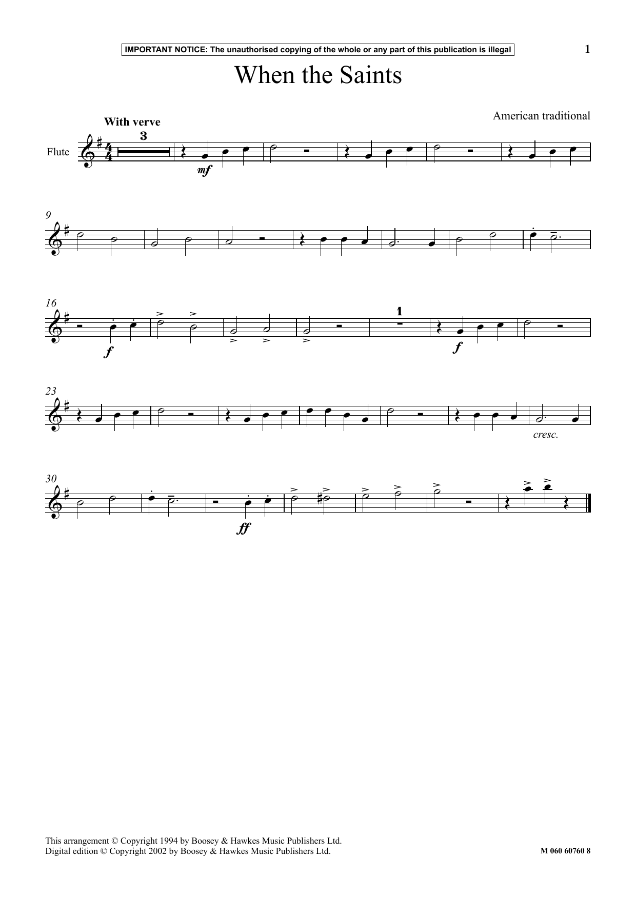 Produktgalerie: Seite 1 von 1 When The Saints Go Marching In, American Traditional