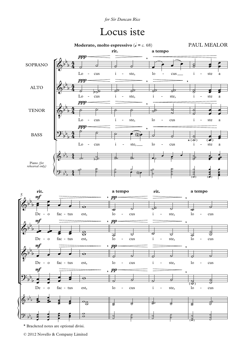 Produktgalerie: Seite 1 von 1 Locus Iste, Paul Mealor, Chor