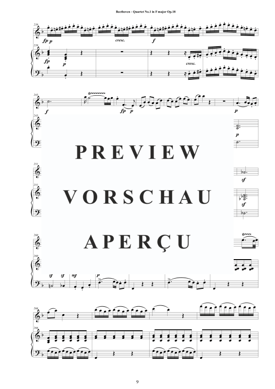 Produktgalerie: Seite 10 von 11 Quartet No.1 in F major Op.18 for Flute and Piano - Score and Part, , Querflöte und Klavier