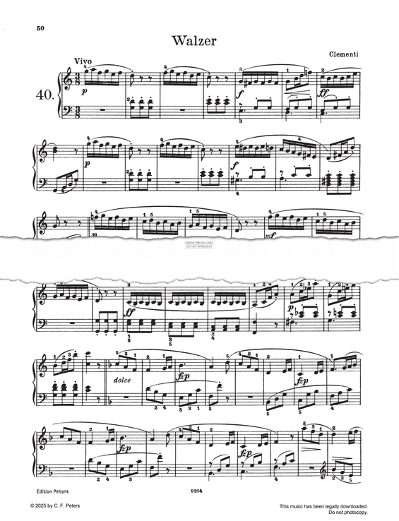 Produktgalerie: Seite 1 von 1 Walzer C-major, Muzio Clementi, Klavier