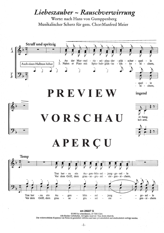 Product gallery: Page 2 of 4 Liebeszauber - Rauschverwirrung , , (mixed choir)