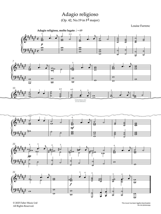Product picture to: Adagio religioso (Op. 42, No.19 in F sharp major)
