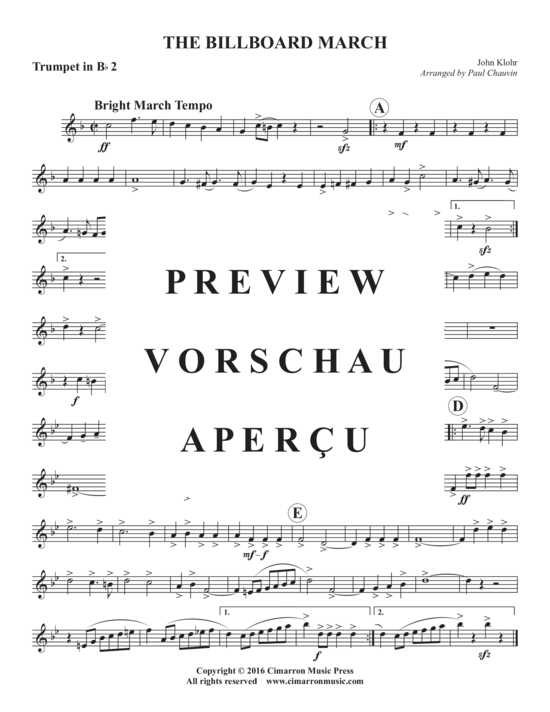 Produktgalerie: Seite 8 von 11 The Billboard March , , (Blechbläserquintett)