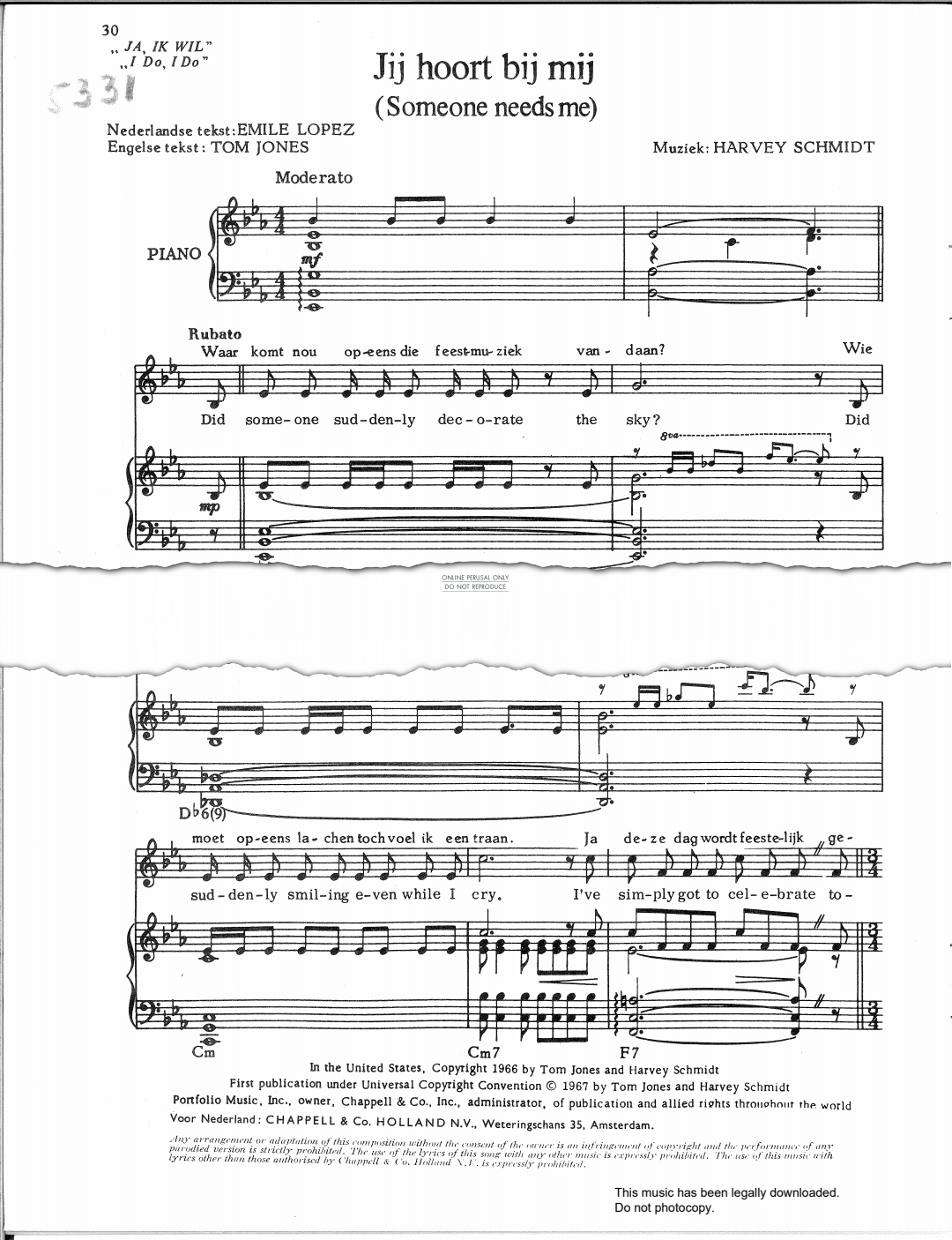 Produktbild zu: Someone Needs Me (from 'I Do I Do')