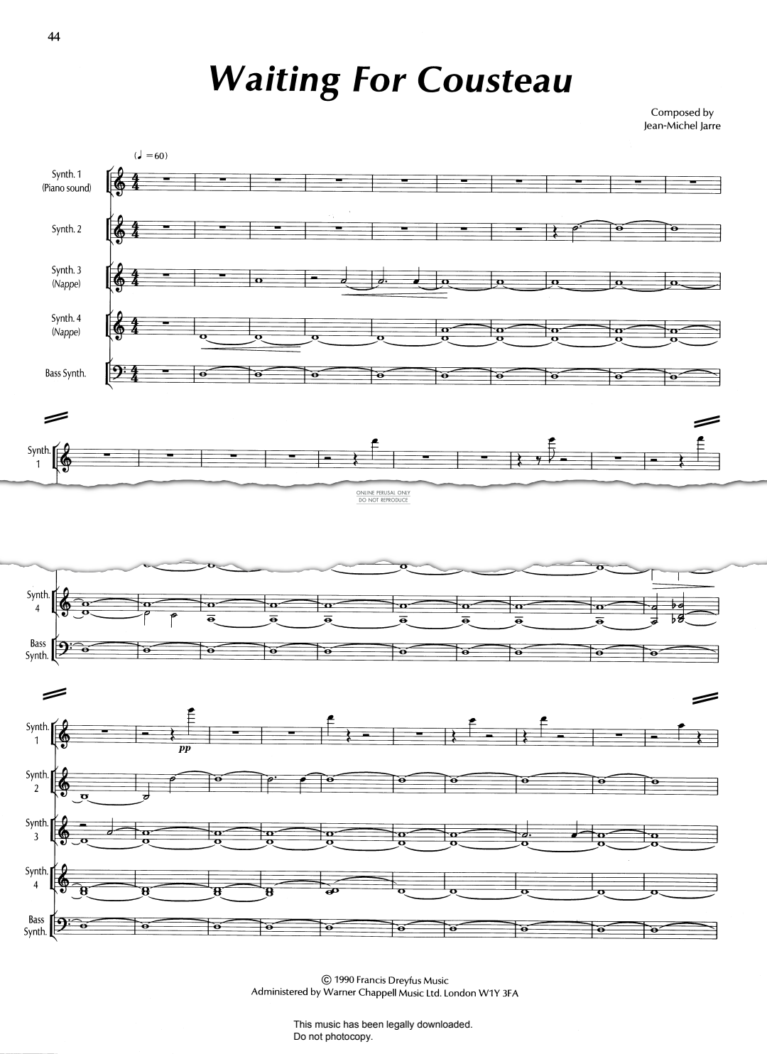 Product gallery: Page 1 of 1 Waiting For Cousteau, Jean-Michel Jarre