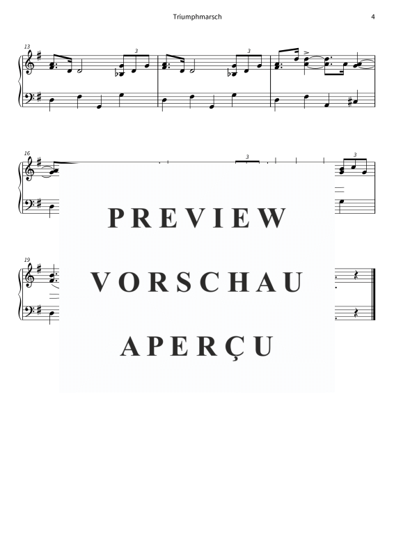 Product gallery: Page 6 of 6 Triumphmarsch - Vereinfachte Fassung, , Piano Solo