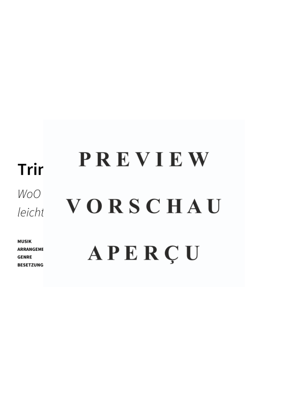 gallery: Trinklied - WoO 109 vereinfacht in C-Dur - heiter, leichtfüßig und leicht erlernbar, , Klavier Solo