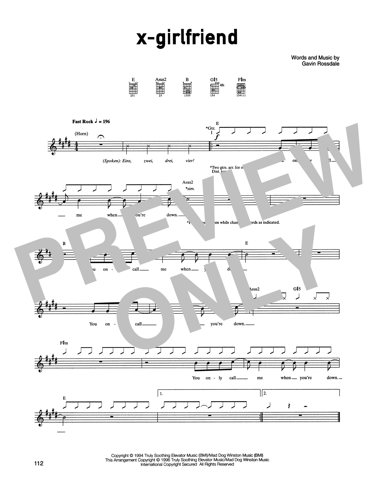 Produktgalerie: Seite 1 von 1 X-Girlfriend, Bush, Gitarre