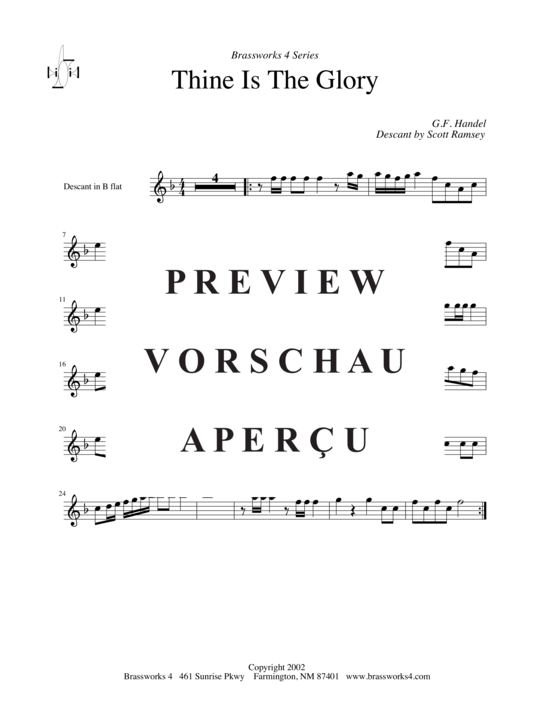 Produktgalerie: Seite 4 von 9 Tochter Zion freue dich, , (2xTrompete in B, Horn in F, Posaune)