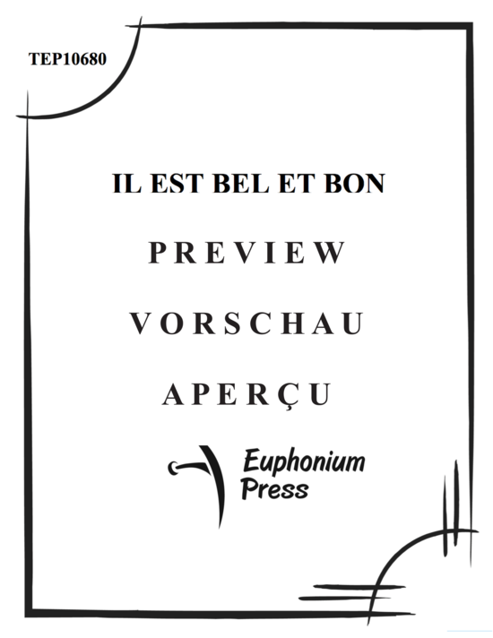 Product gallery: Page 2 of 15 Il est bel et bon , , (Tuba Quartett EETT)