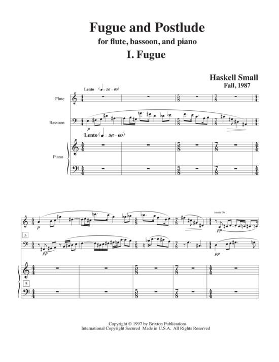 Product picture to: Fugue and Postlude Haskell Small