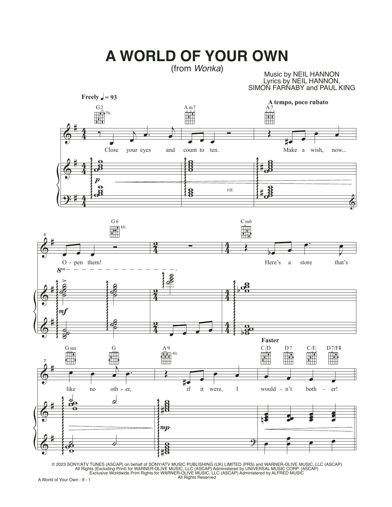 Product picture to: A World Of Your Own (from Wonka)