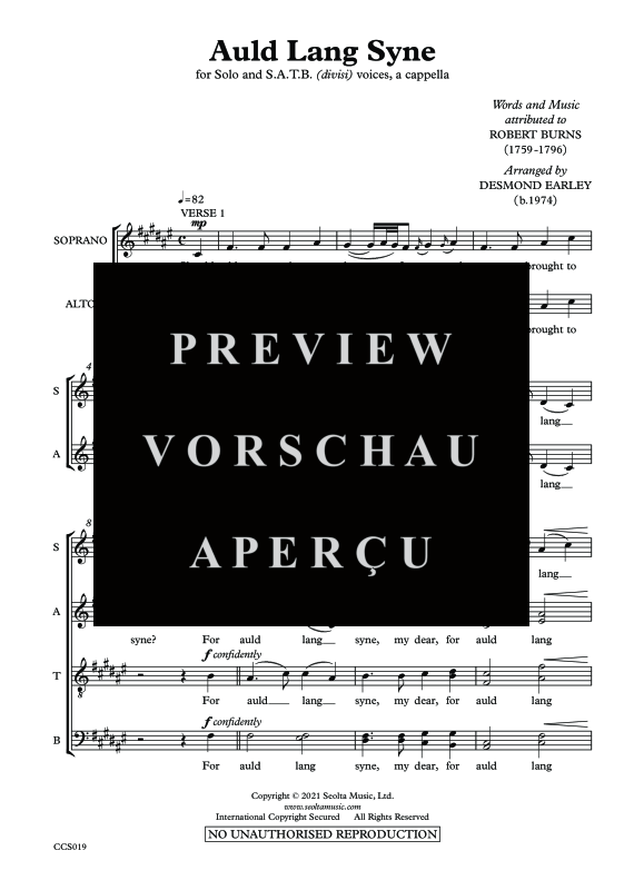 Produktgalerie: Seite 4 von 11 Auld Lang Syne, , Sopran Solo und Gemischter Chor