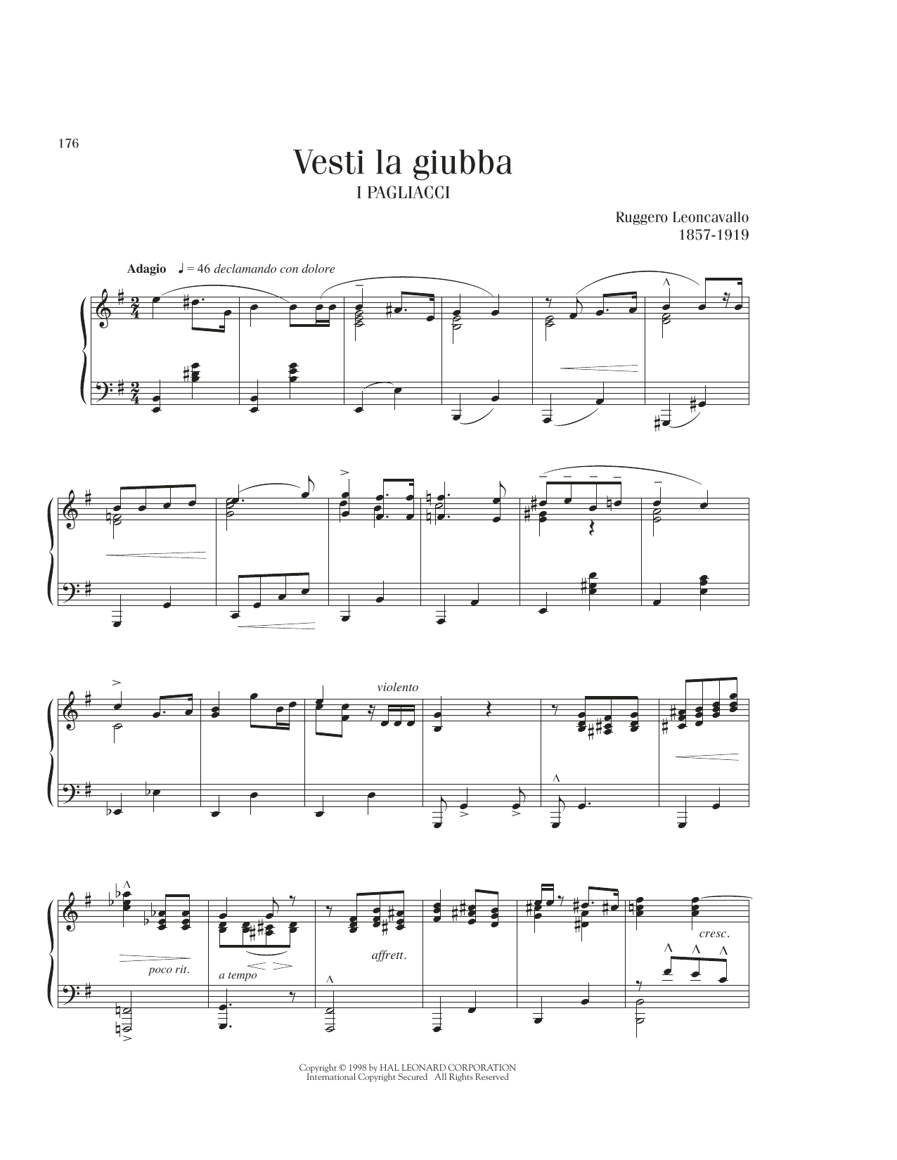 Produktbild zu: Vesti La Giubba
