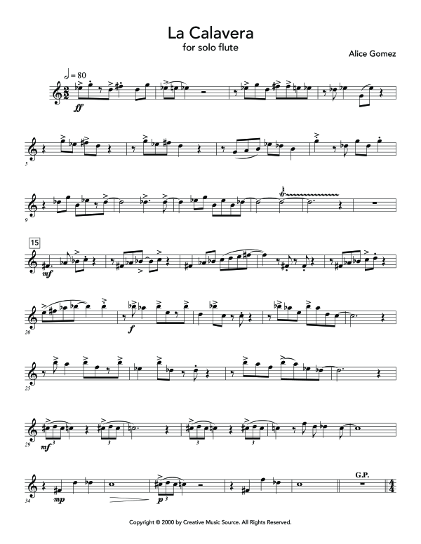 Product gallery: Page 1 of 8 La Calavera, , (flute solo)