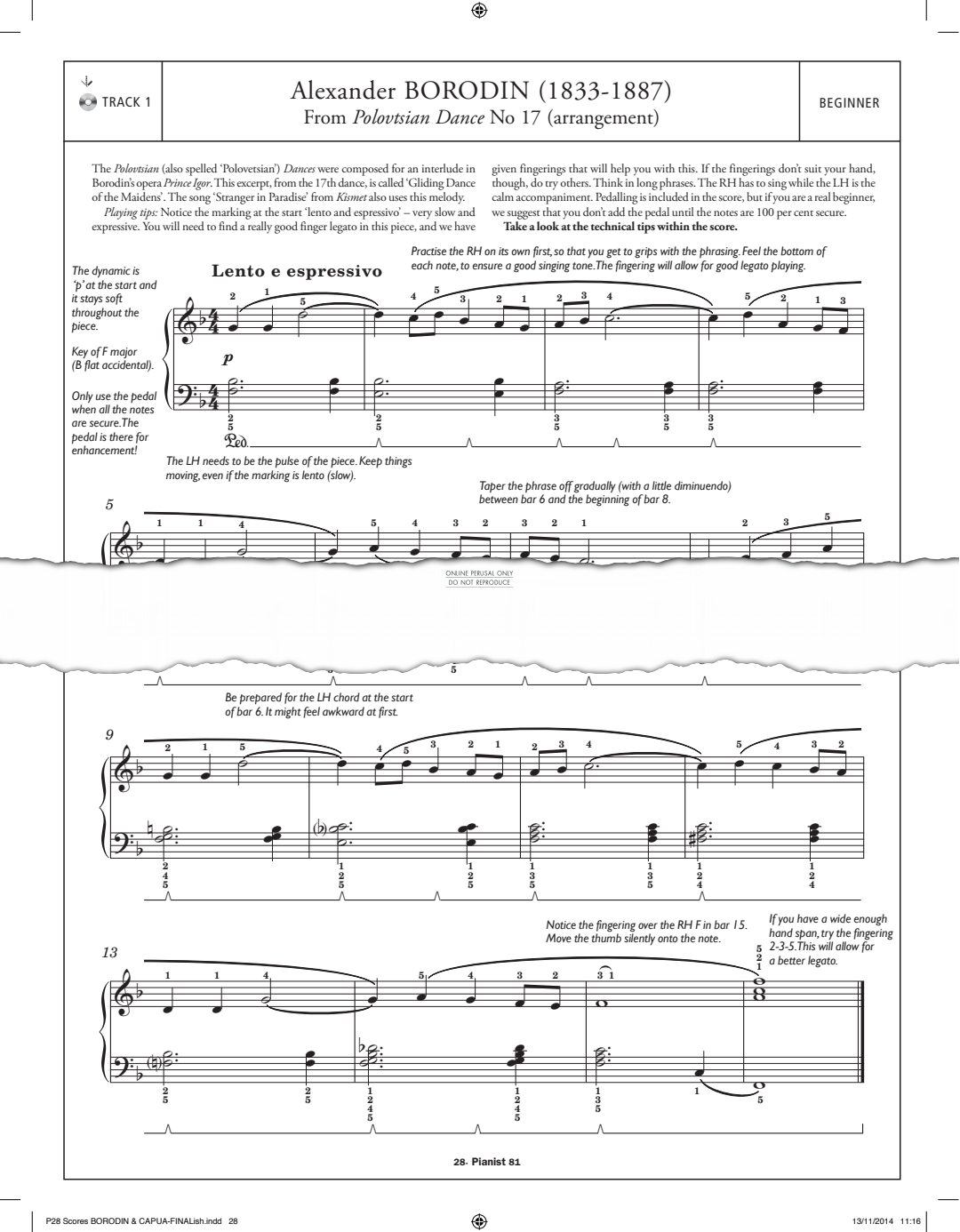 gallery: Polovstian Dance No. 17, Alexander Borodin, Klavier
