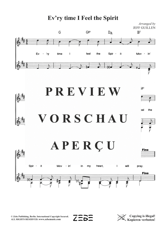 Produktgalerie: Seite 3 von 4 Ev´ry Time I Feel the Spirit, , Frauenchor SAA