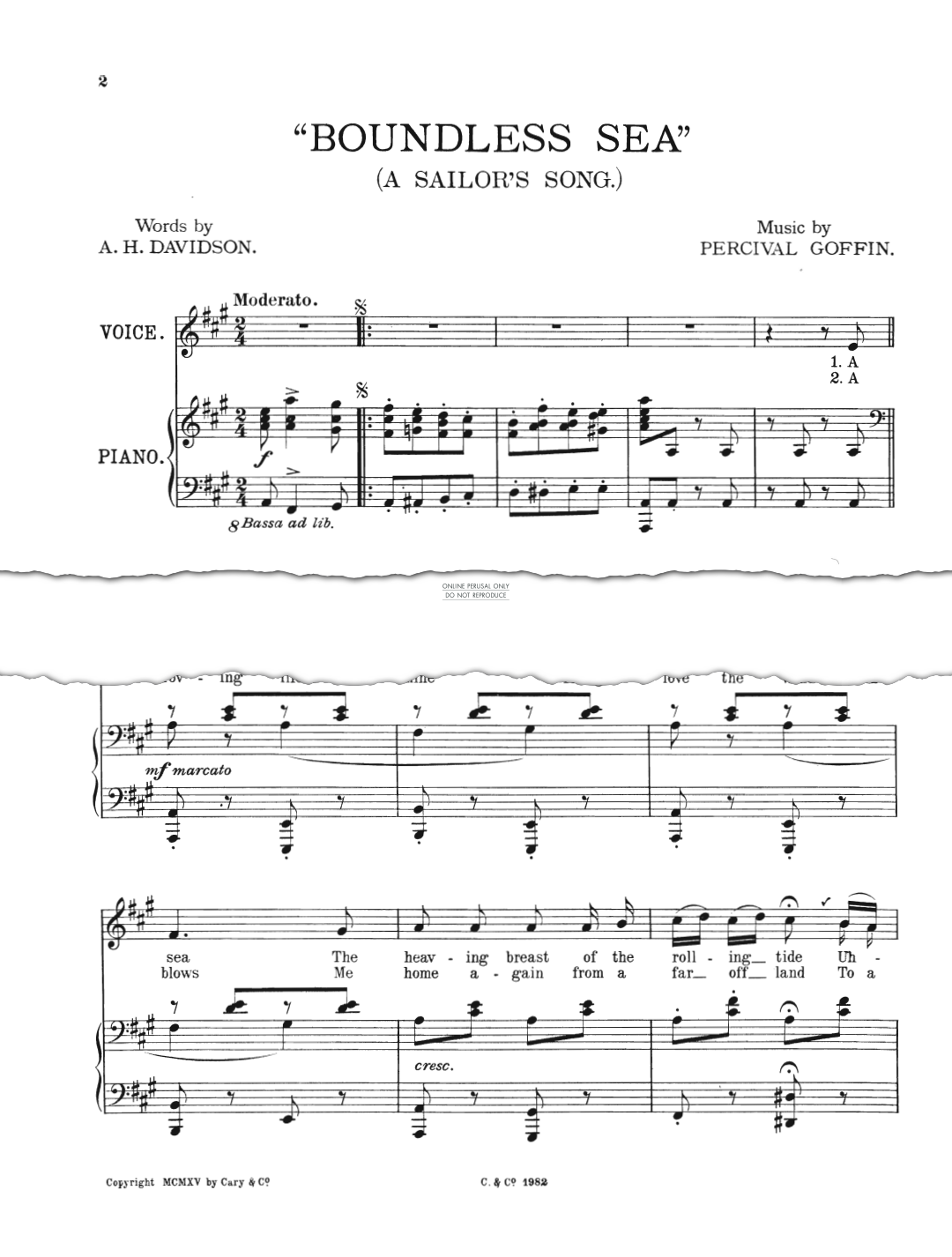 Product gallery: Page 1 of 1 Boundless Sea (A Sailor's Song), Percival Goffin