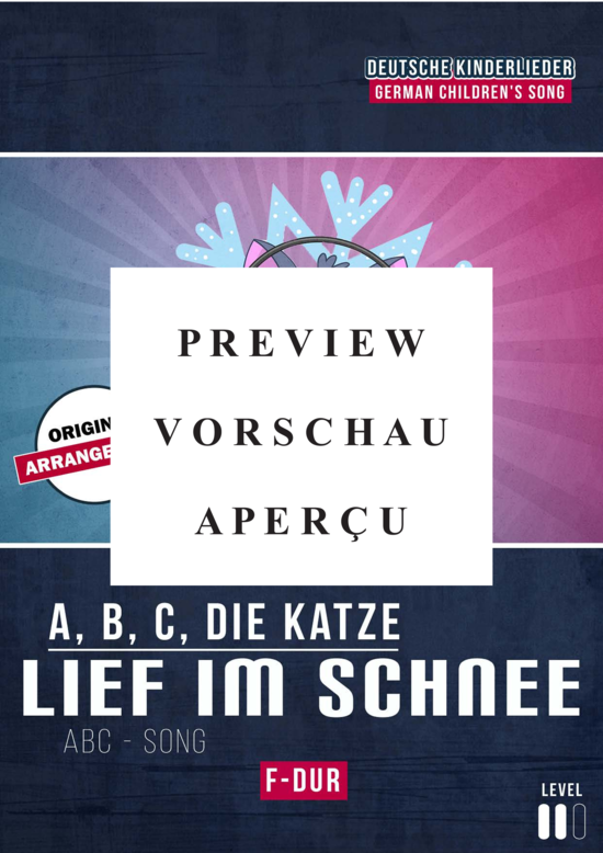 Produktgalerie: Seite 2 von 6 A,B,C die Katze lief im Schnee, , (Gesang + Klavier)