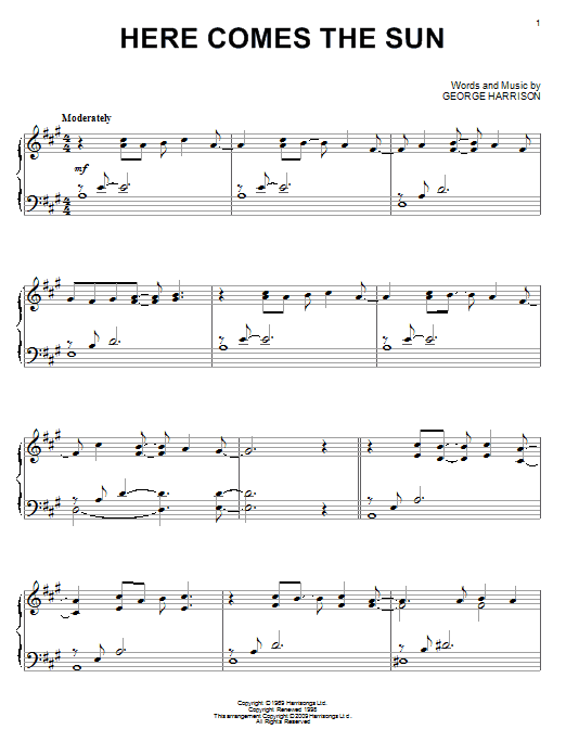 Product gallery: Page 1 of 1 Here Comes The Sun, The Beatles