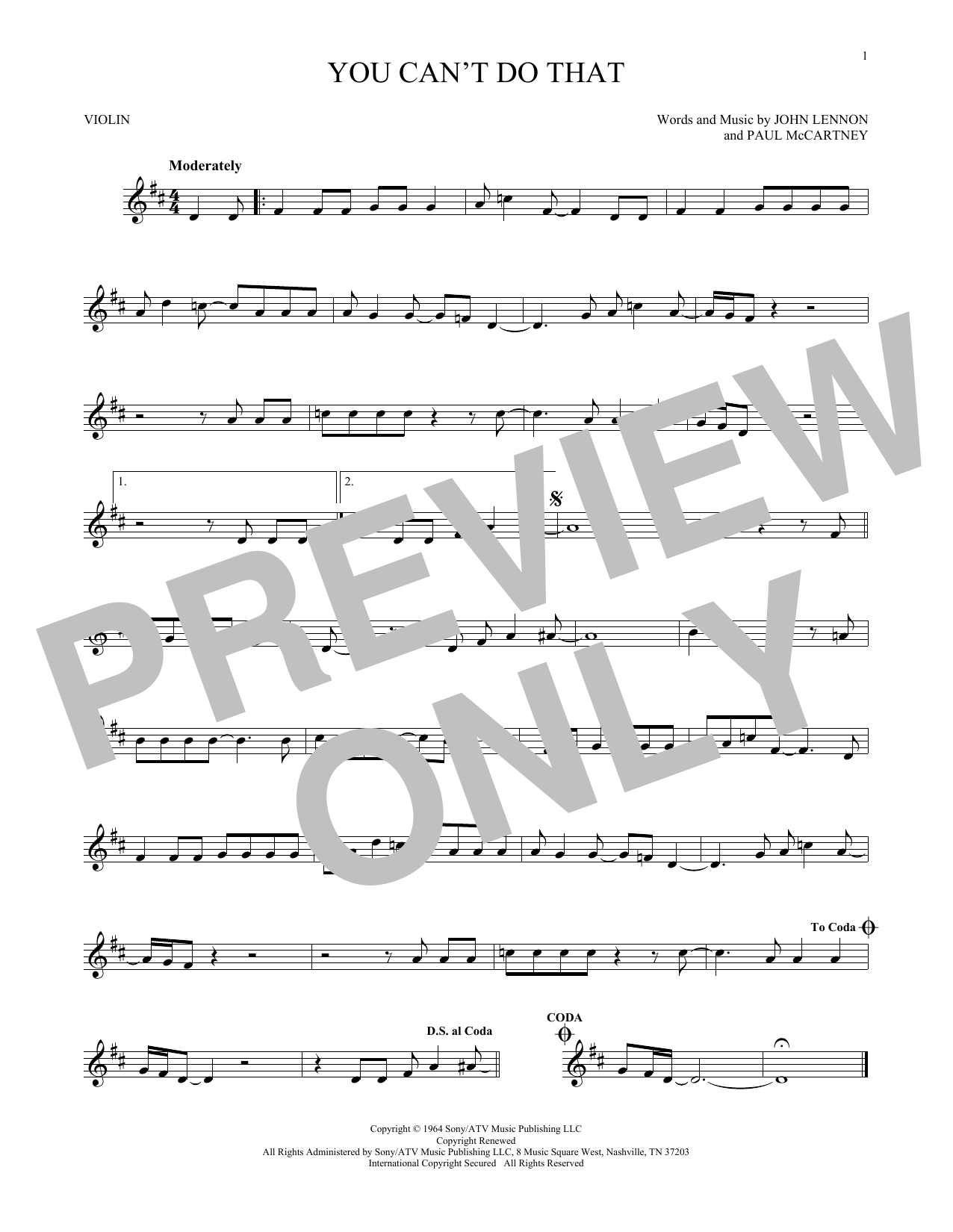 Product gallery: Page 1 of 1 You Can't Do That, The Beatles