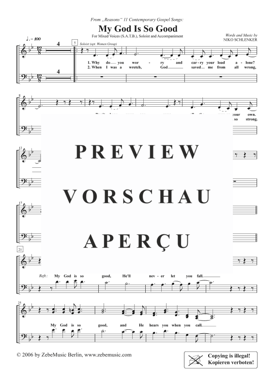 gallery: My God Is So Good, , Gemischter Chor und Klavier