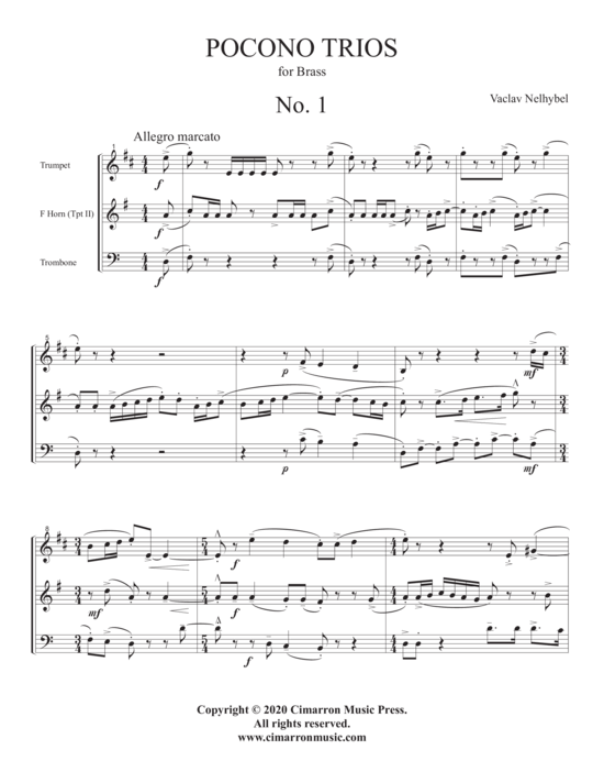 Produktbild zu: Pocono Trios Vaclav Nelhybel