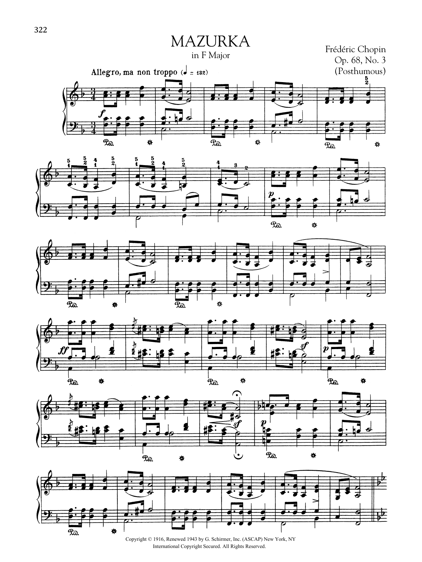 Product gallery: Page 1 of 1 Mazurka in F Major, Op. 68, No. 3 (Posthumous), Frédéric Chopin