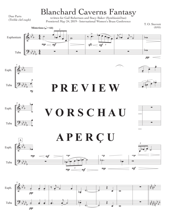 Product gallery: Page 21 of 21 Blanchard Caverns Fantasy , , (euphonium, tuba + piano)