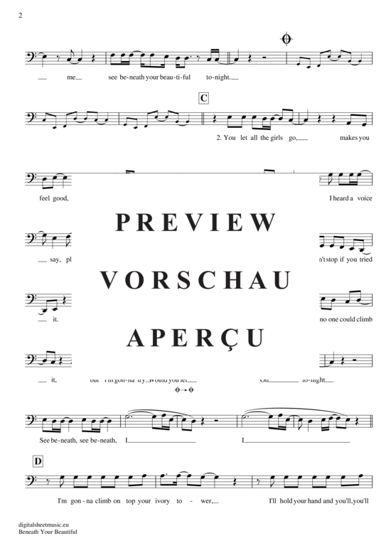 Produktgalerie: Seite 3 von 4 Beneath your beautiful , Sande, Emeli, (Violon-Cello)